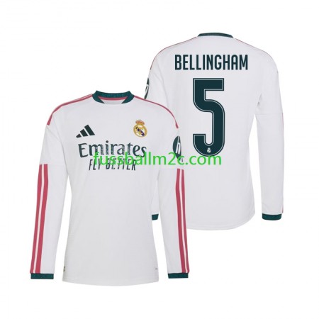 Fußballtrikots Real Madrid Jude Bellingham 5 Heim Trikotsatz 2026-2027 Langarm